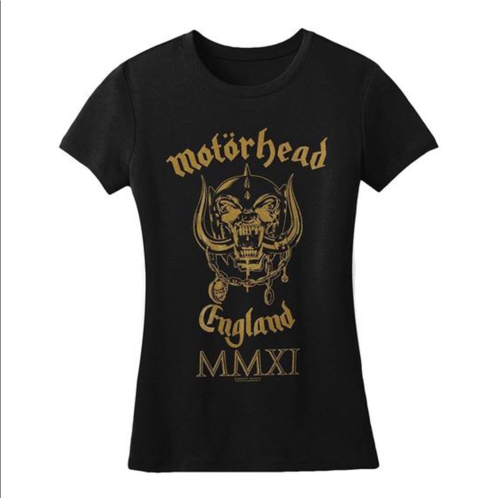 Motörhead women’s T-shirt black with gold letters